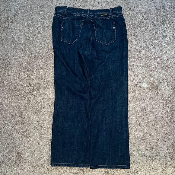 Men's MEK DNM Jeans 42x34 Dark Wash Moscow Straight Button Fly - Picture 2 of 8